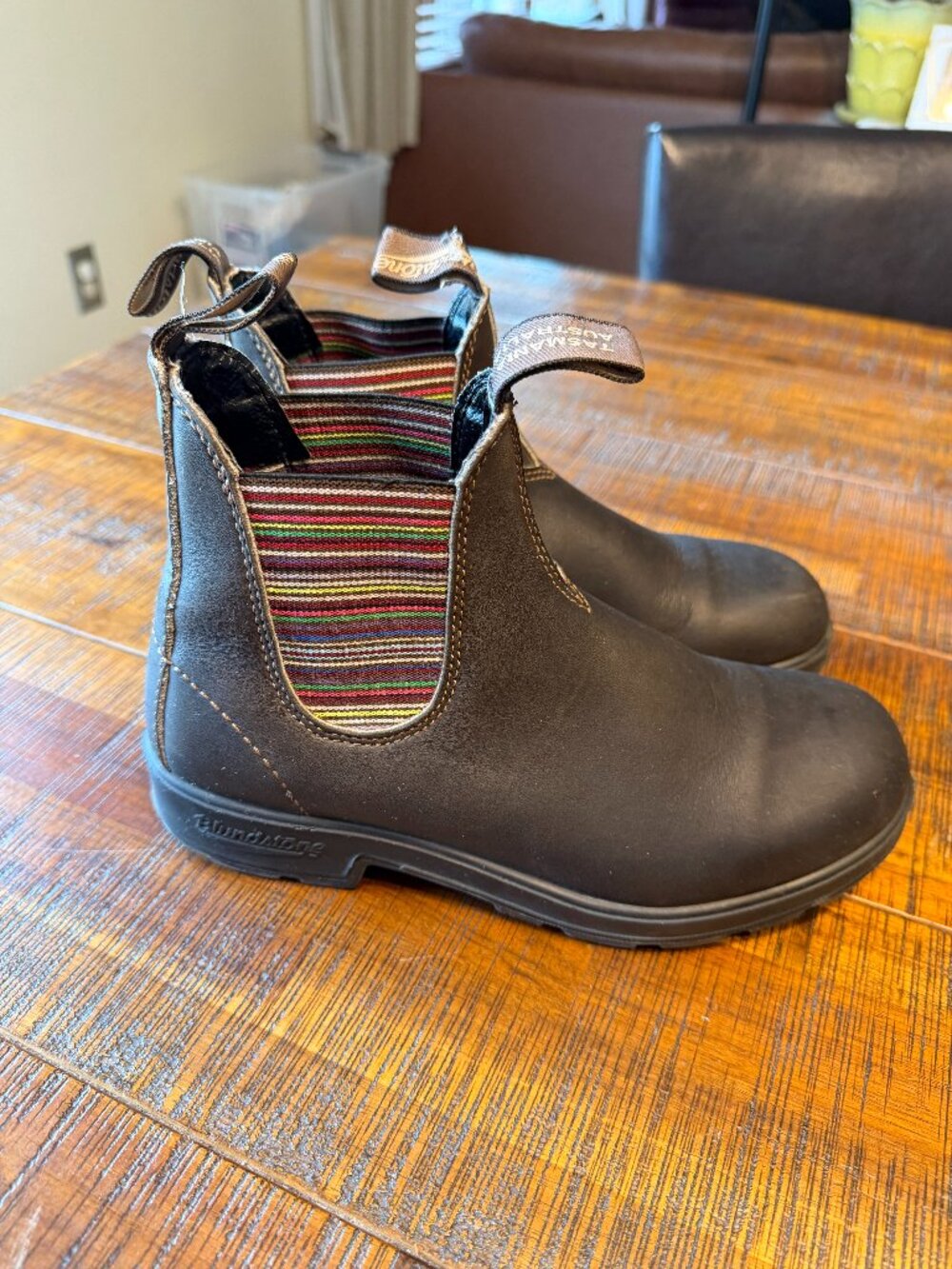 Blundstone Dark Brown/Colorful Leather boots - 8